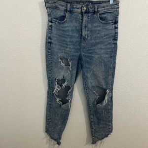 American Eagle highest rise cropped jigging – Acic wash – distressed – size 14